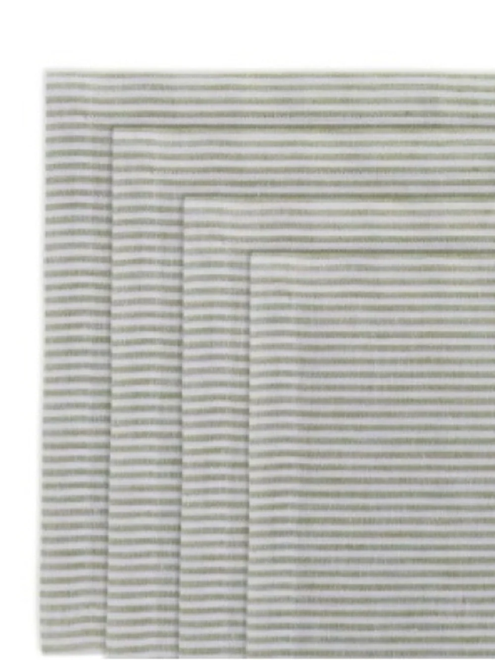 STRIPED PLACEMATS Pure European FLAX LINEN (Set of 4) AVOCADO & WHITE
